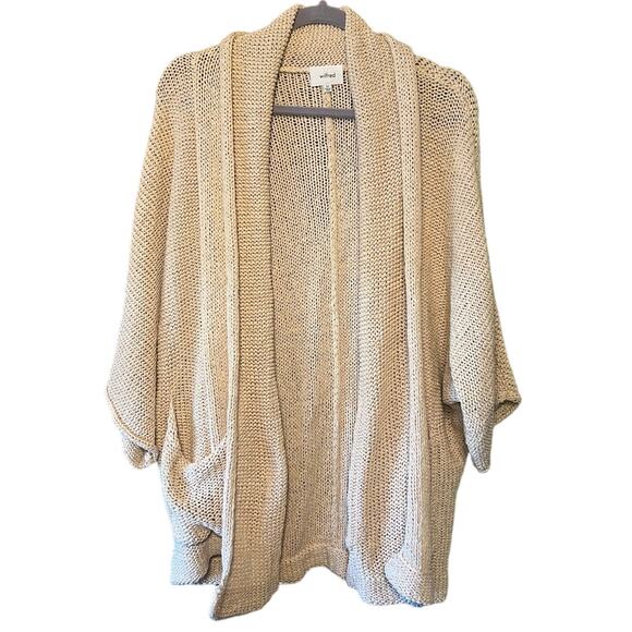 Aritzia Wilfred Open Front Knit Cardigan Oatmeal XXS - Picture 1 of 9